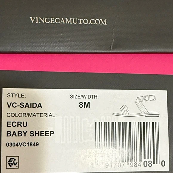 NIB Vince Camuto Women's ECRU Saida Sandal - size 8 - Picture 2 of 7